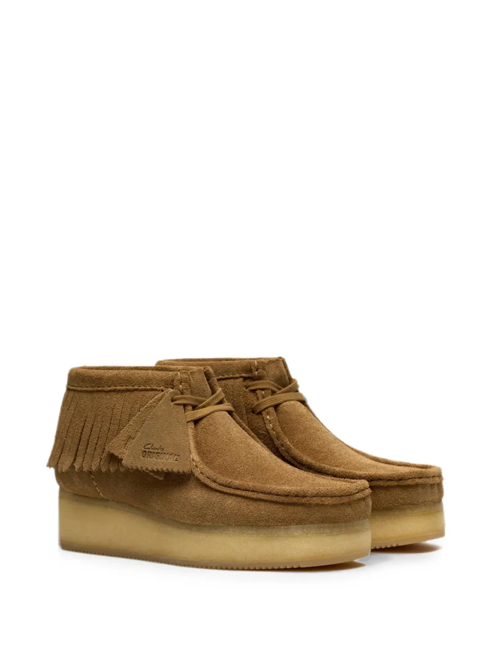 Clarks Originals Wallabee Wedge fringe boots Bruin