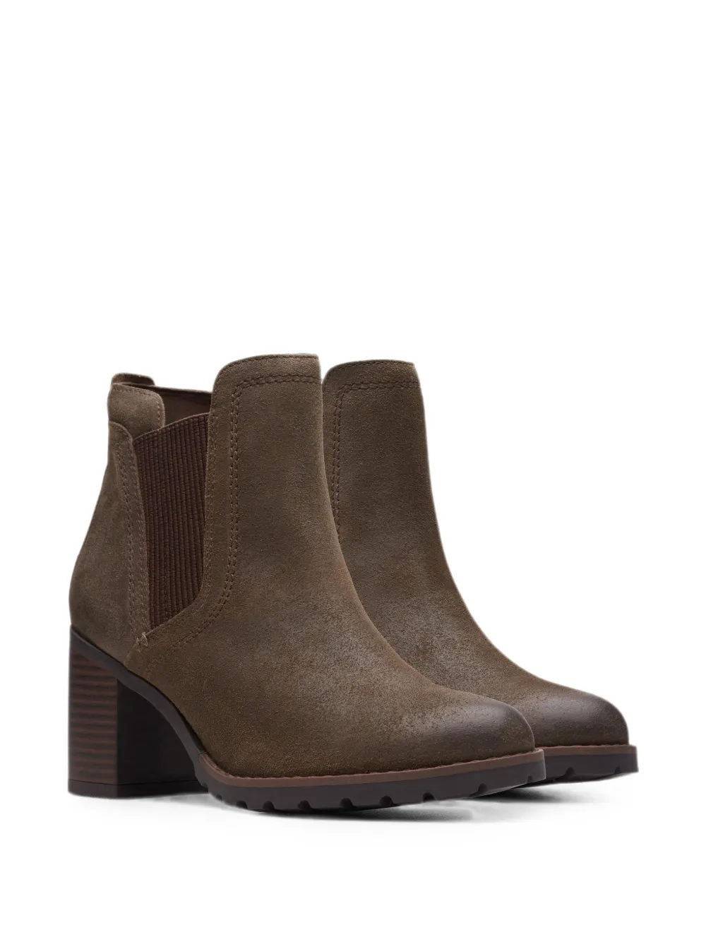 Clarks Originals Leda enkellaarzen met ronde neus Bruin