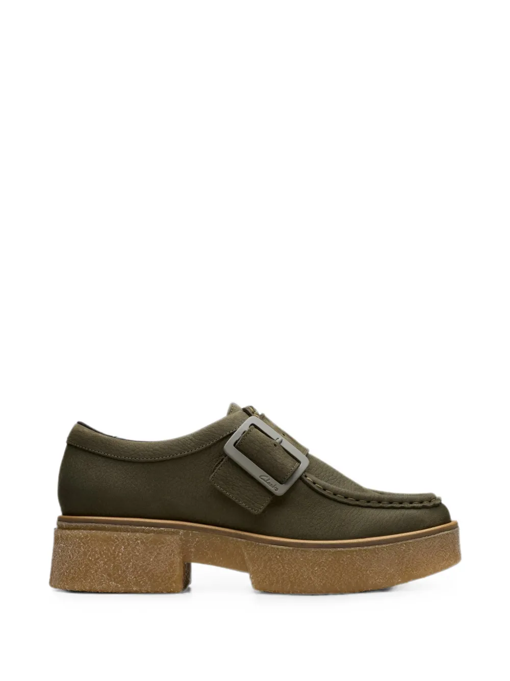 Clarks Originals Linoso Monk nubuck loafers Groen
