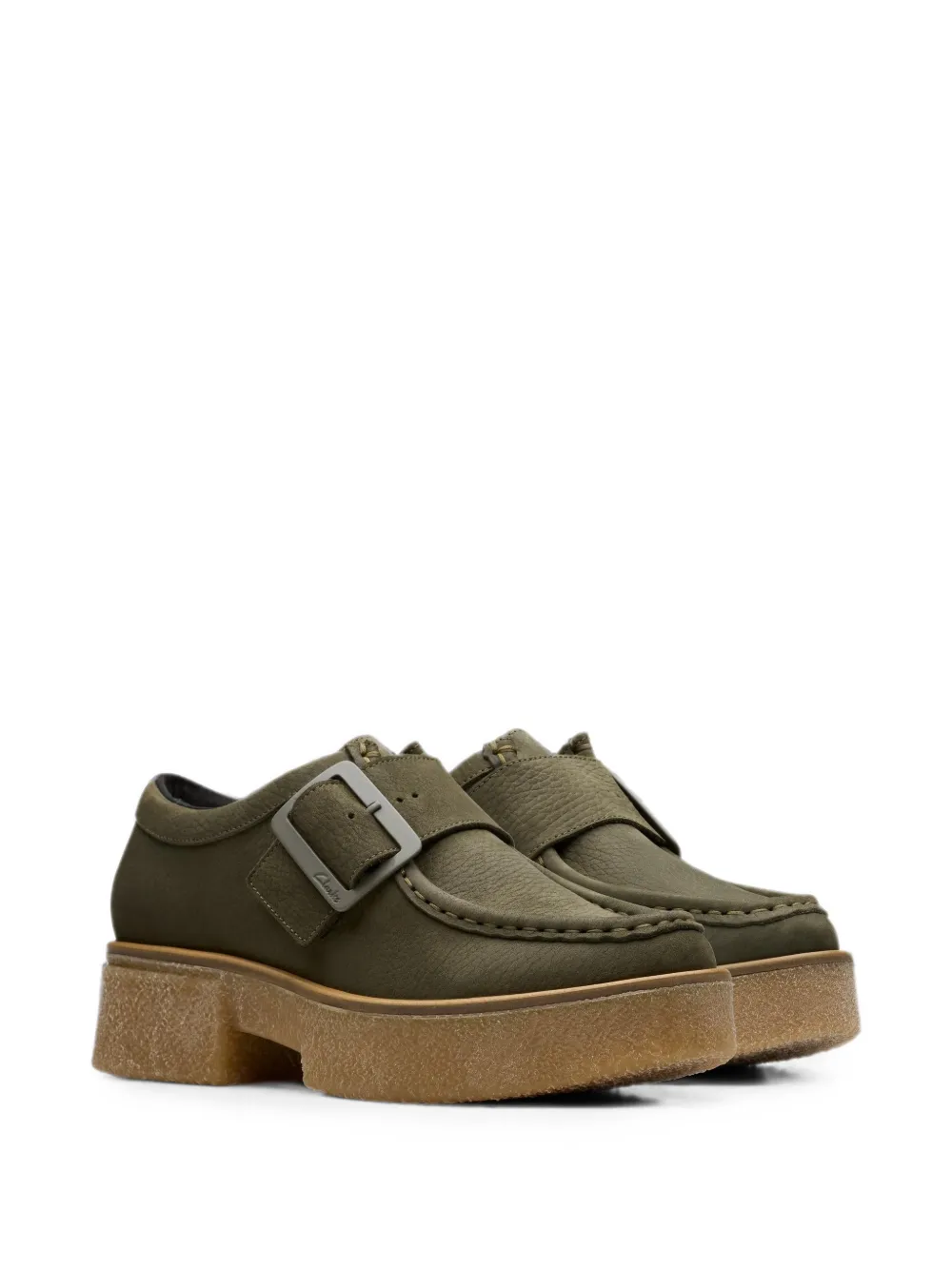 Clarks Originals Linoso Monk nubuck loafers Groen