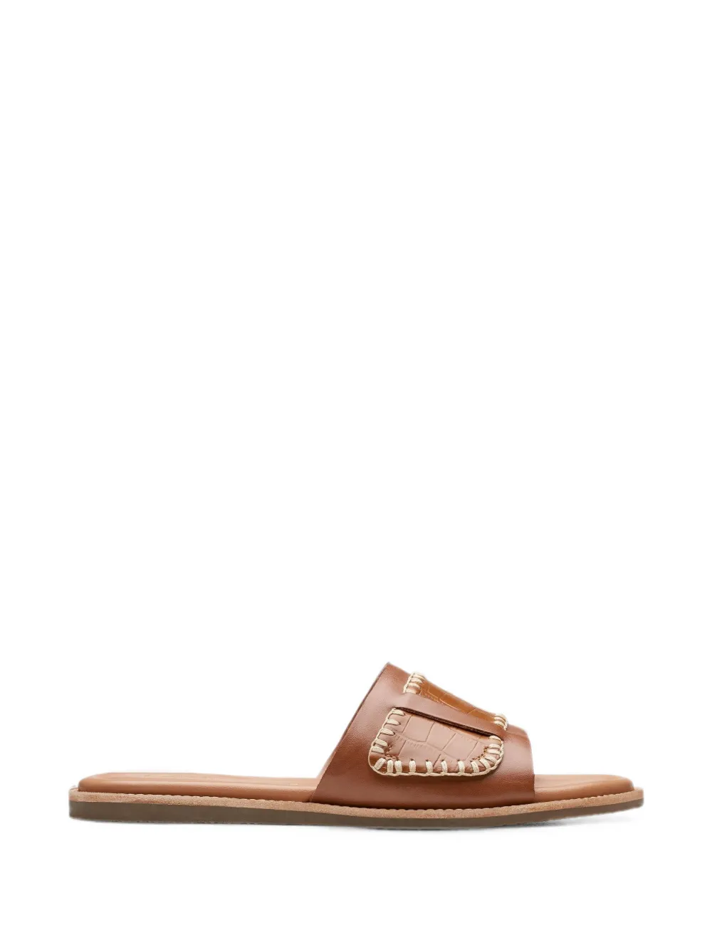 Clarks Originals Maritime platte sandalen met stiksel-detail Bruin