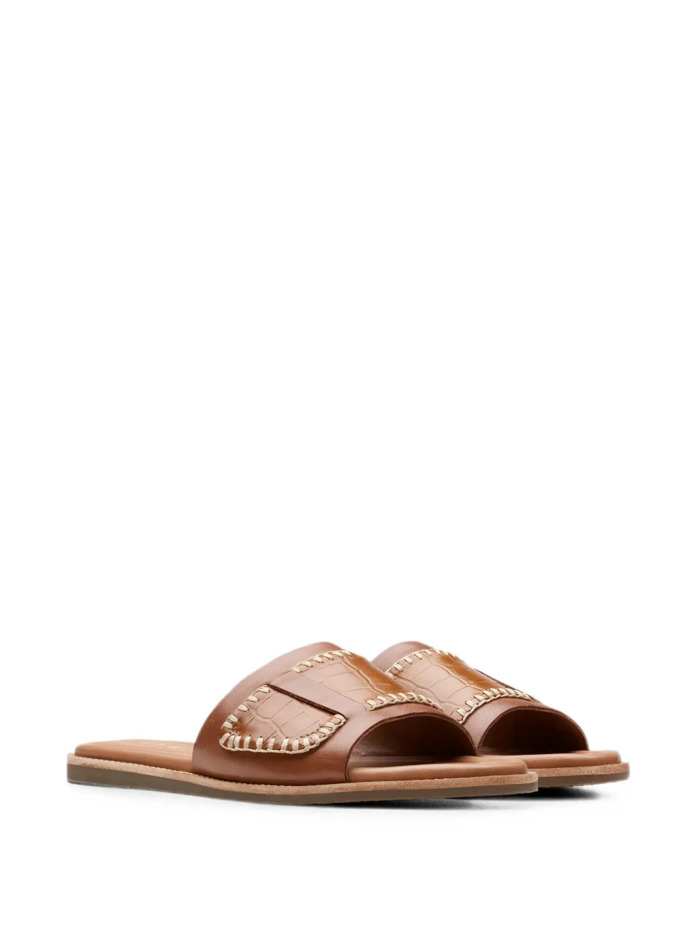 Clarks Originals Maritime platte sandalen met stiksel-detail Bruin