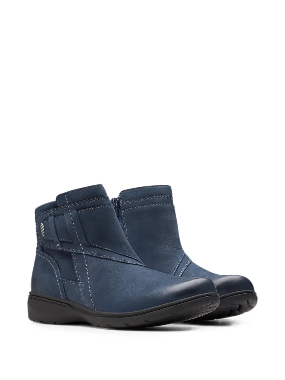 Clarks Originals Carleigh Style leren enkellaarzen Blauw