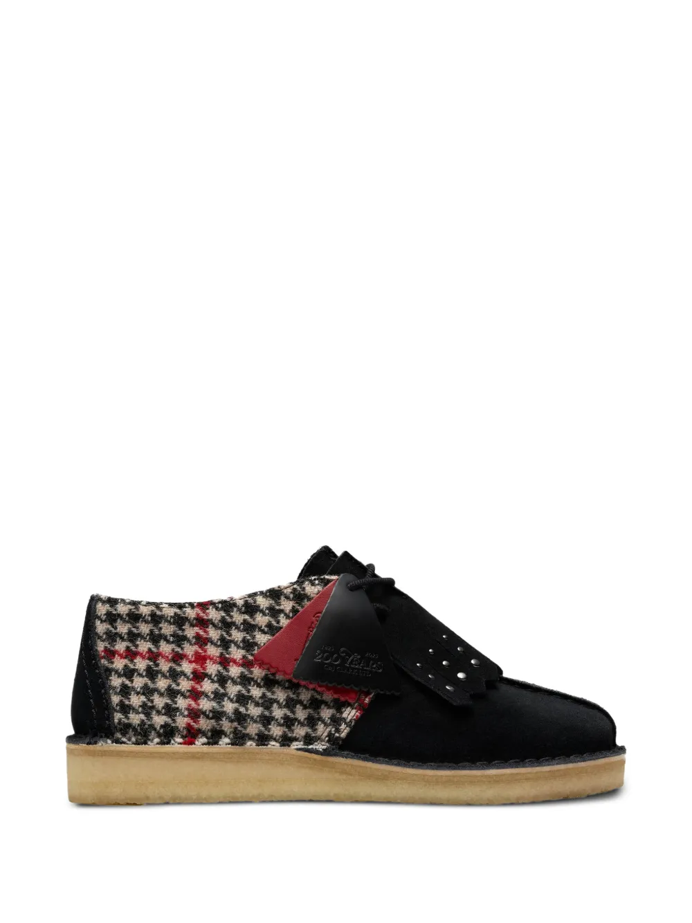 Clarks Originals Desert Trek tweed derby shoes Zwart