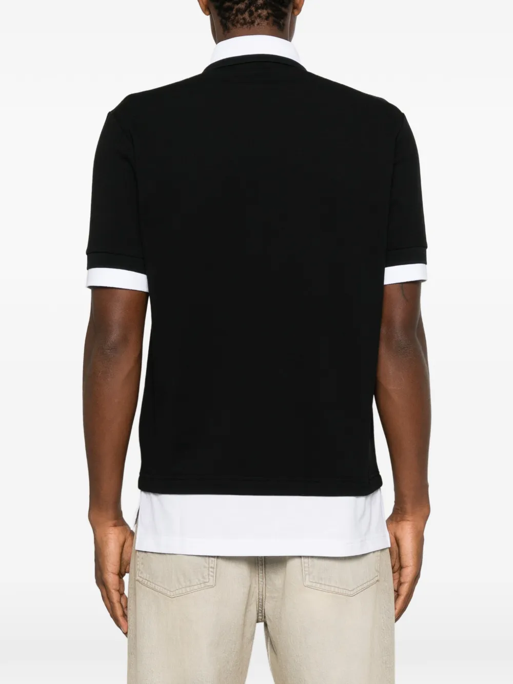 Moschino Poloshirt met gelaagd-effect en logoprint Zwart