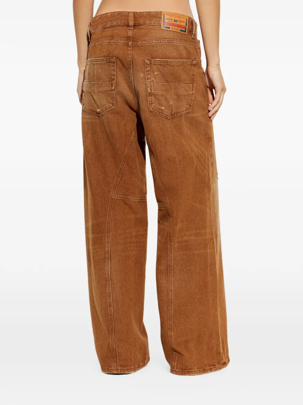 Diesel Gerafelde jeans Bruin