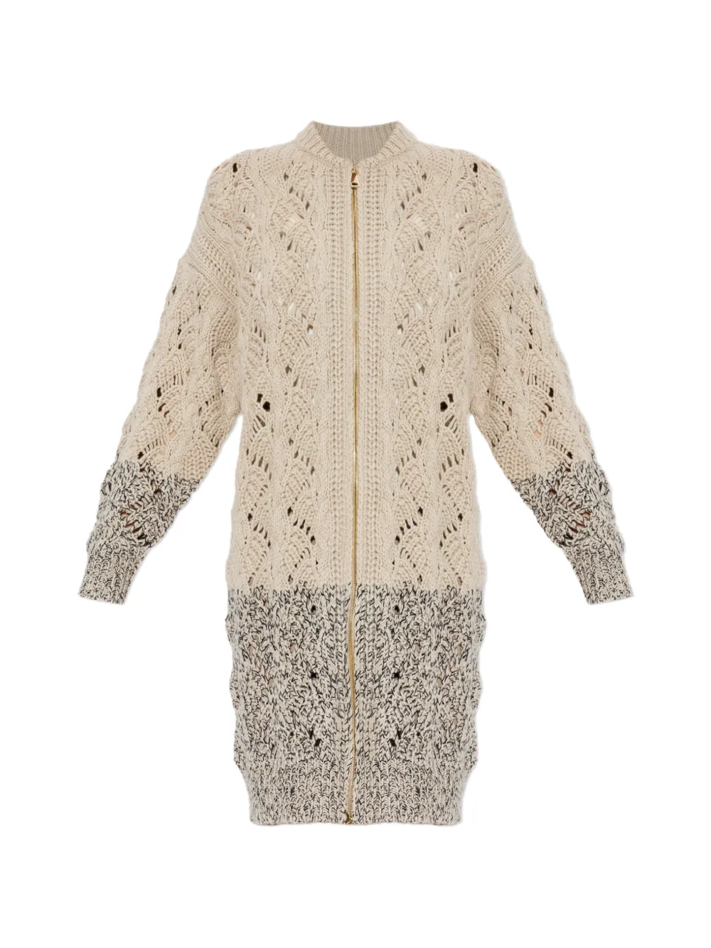 Fabiana Filippi pointelle-knit zip-fastening cardigan - Toni neutri