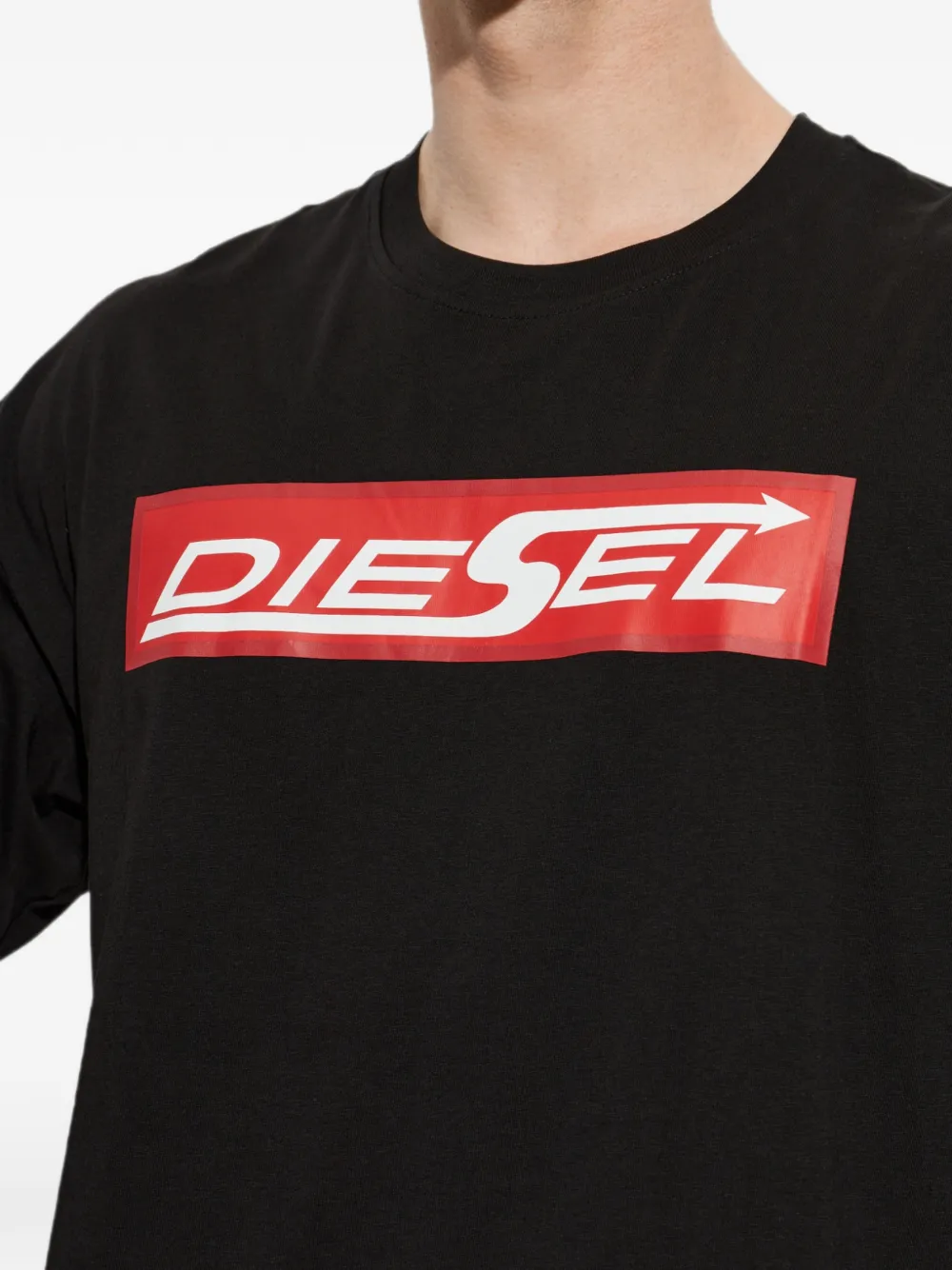 Diesel T-shirt met logoprint Zwart