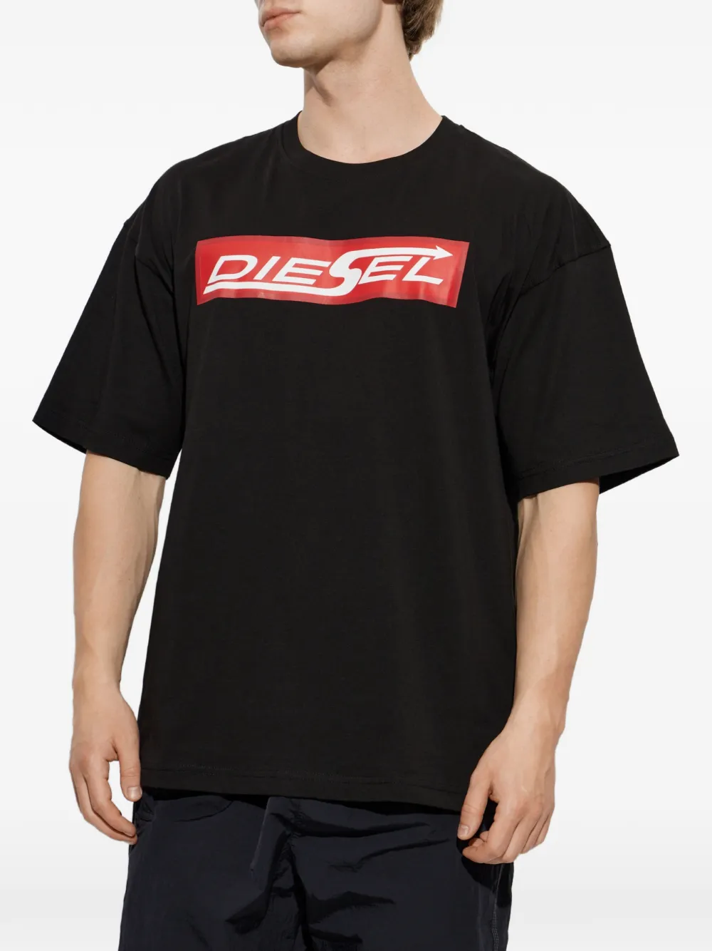 Diesel T-shirt met logoprint Zwart