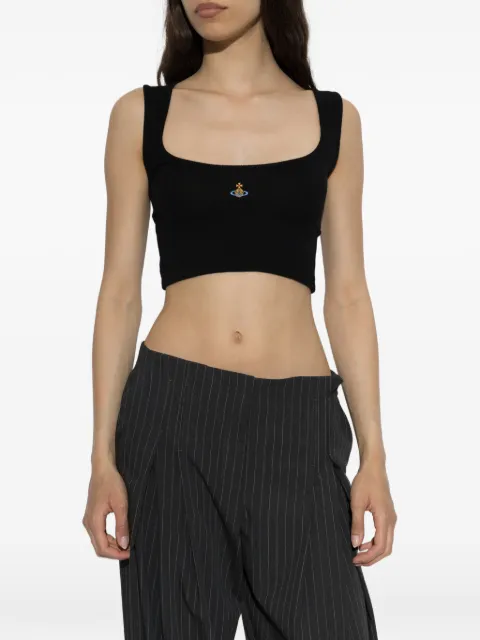 Vivienne Westwood top de canalé con bordado Orb