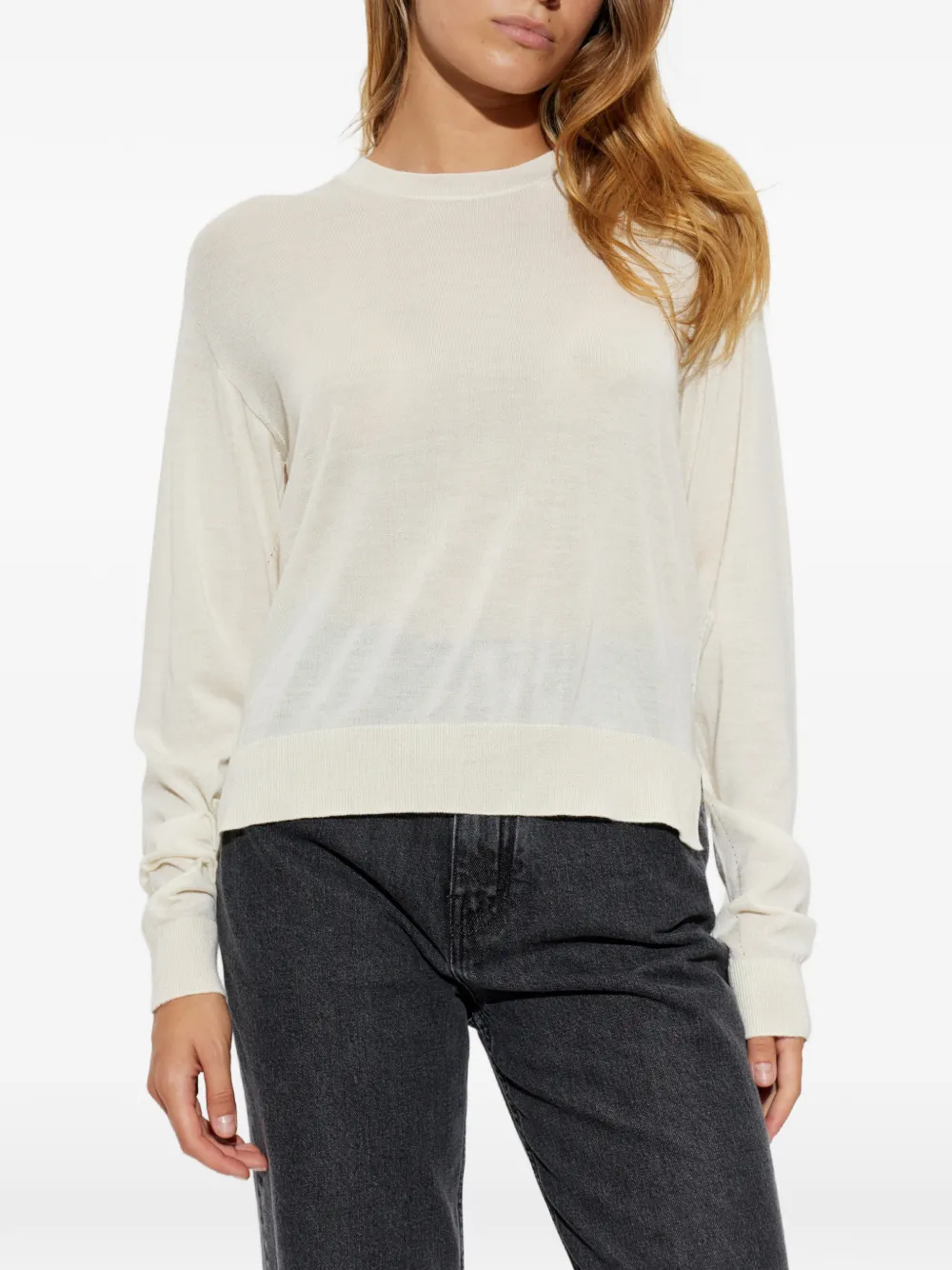 Jil Sander Sweater met zijsplit Beige