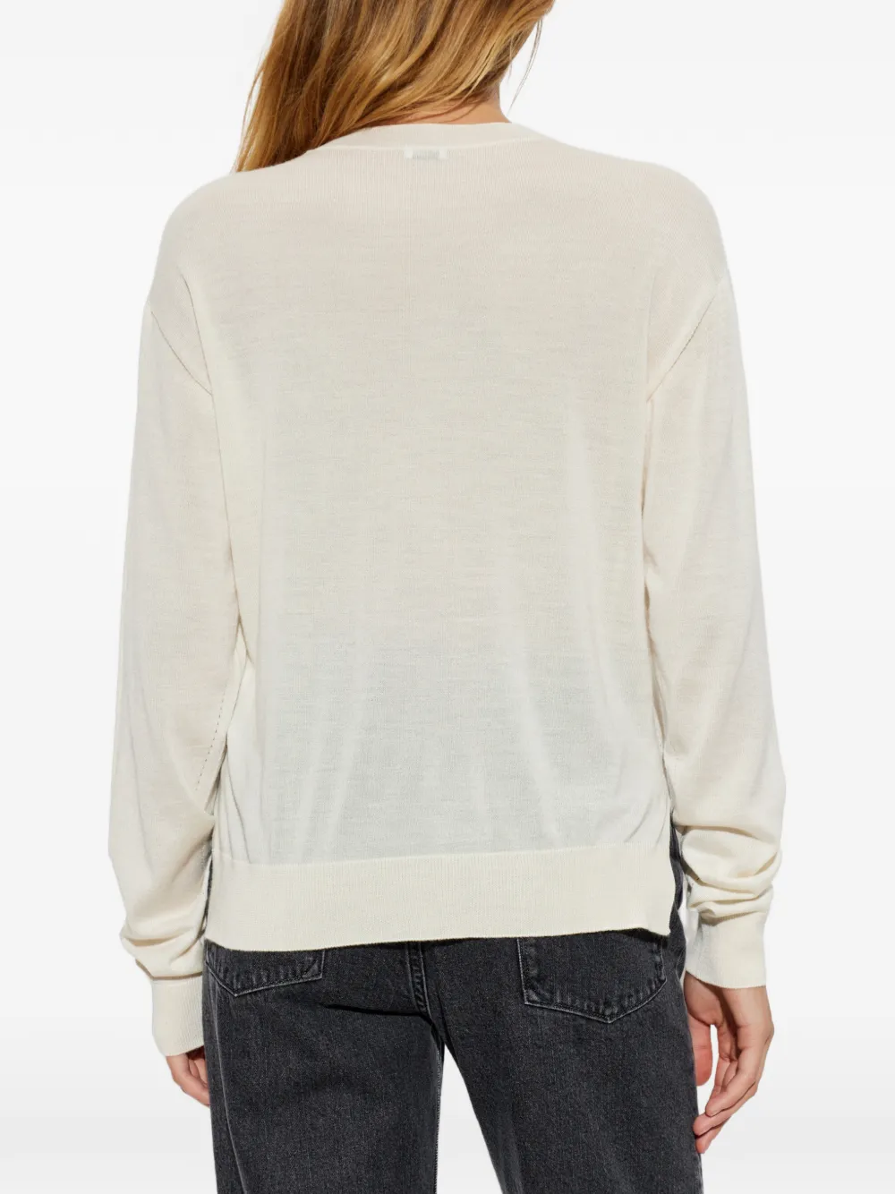 Jil Sander Sweater met zijsplit Beige