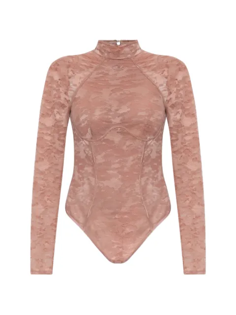 Diesel lace-overlay open-back bodysuit