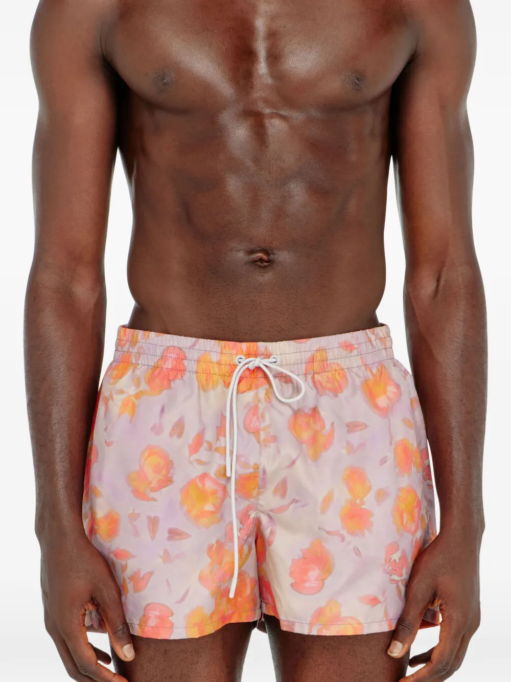 Diesel Olly-34-D-Core zwembroek met bloemenprint Paars