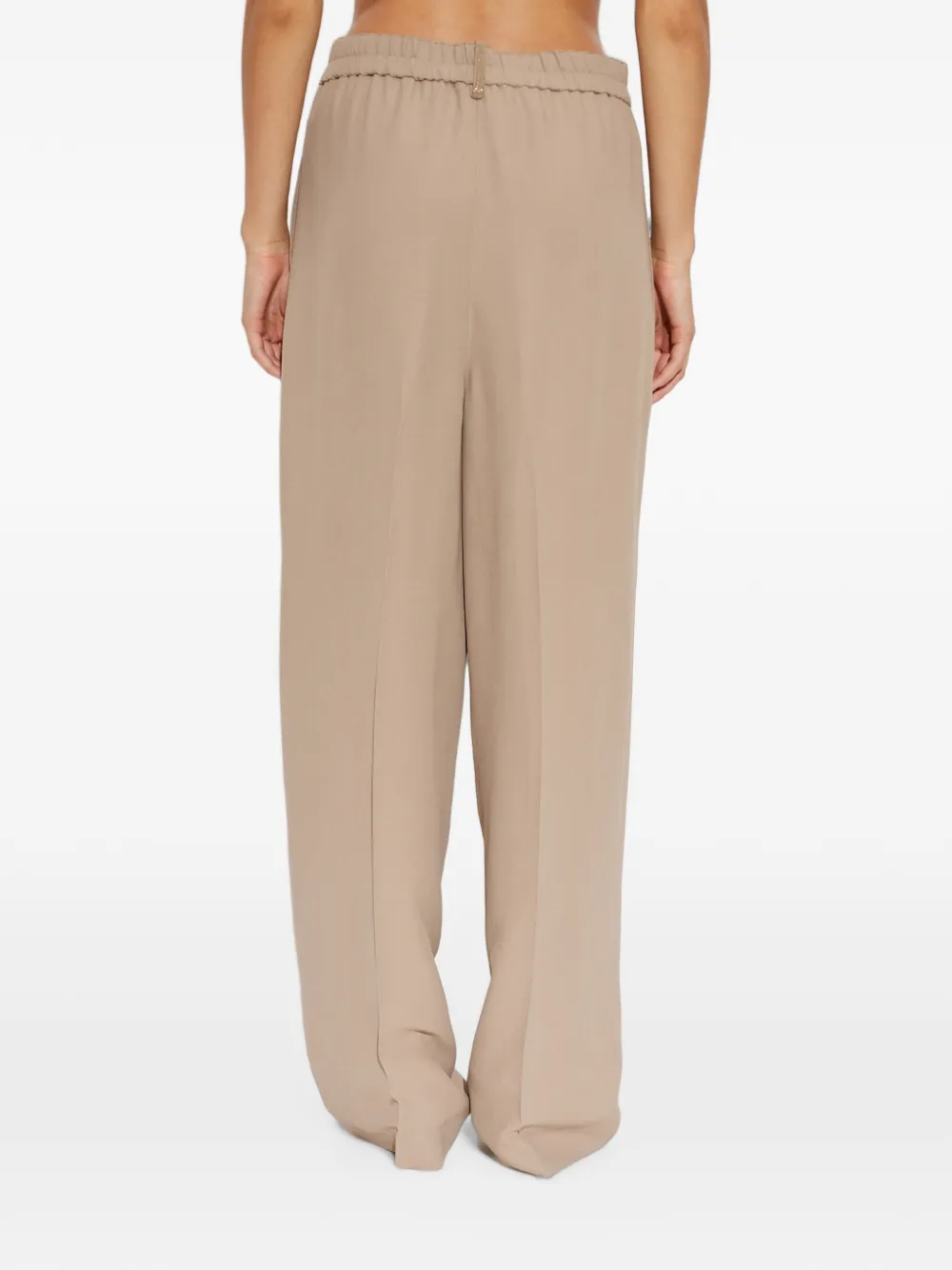 Fabiana Filippi Cady broek met elastische tailleband en gestikte naad Beige