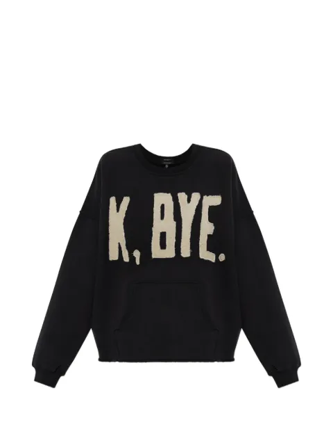 R13 logo-detailed pouch-pocket sweatshirt