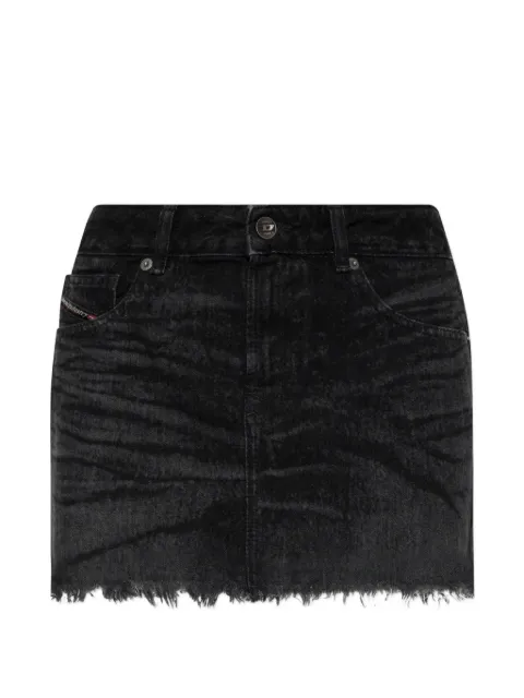 Diesel falda midi con dobladillo deshilachado