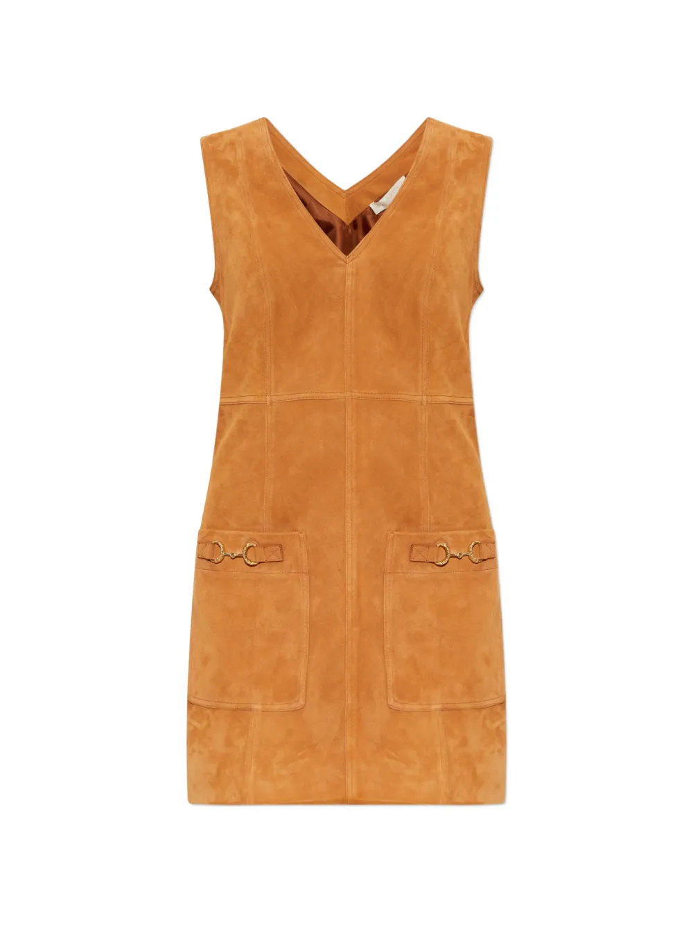 Ulla Johnson horsebit-detail leather dress - Neutrals