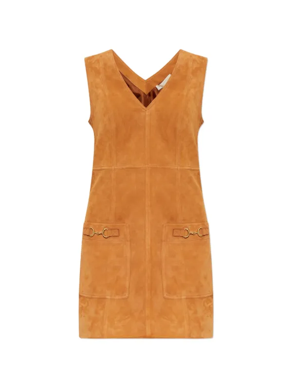 ulla johnson leather dress Ulla Johnson Lamb Leather Long Dress - Orange Dresses, Clothing - WUL218053