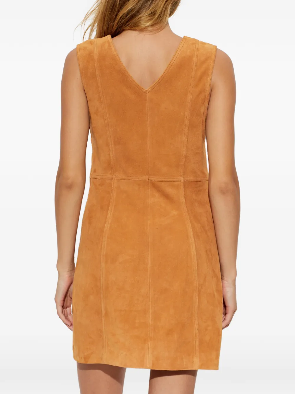 Ulla Johnson Leren jurk met horsebit-detail Beige
