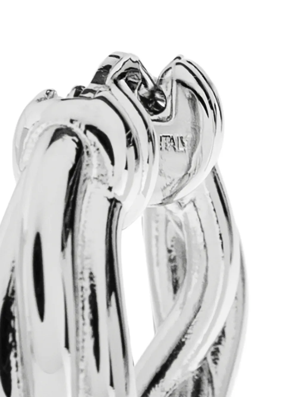 Jil Sander Creole Mit Gedrehtem Design In Silver