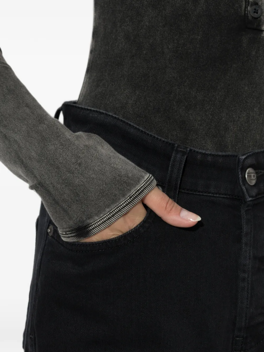 Diesel 1971 D-Sent straight jeans Zwart