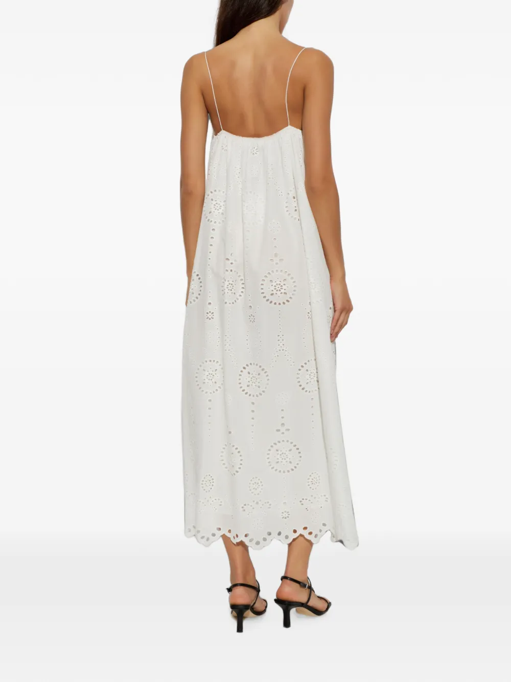 Matteau Broderie Cami midi-jurk Wit
