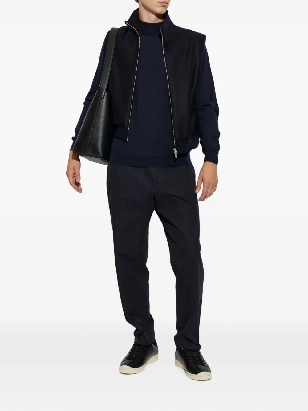 Jil Sander Katoenen broek met plooien Blauw