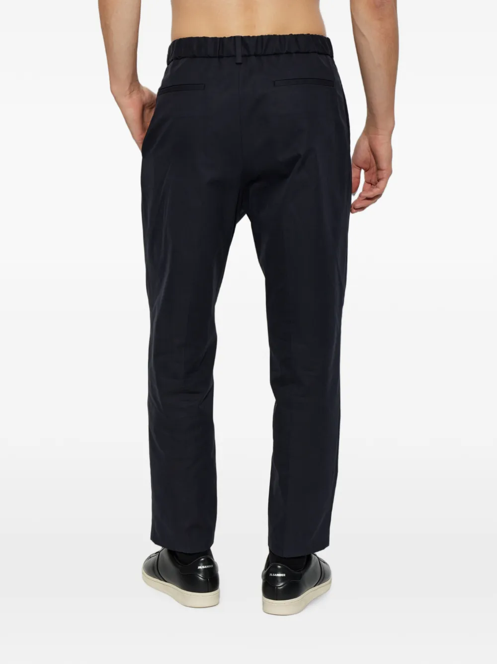 Jil Sander Katoenen broek met plooien Blauw