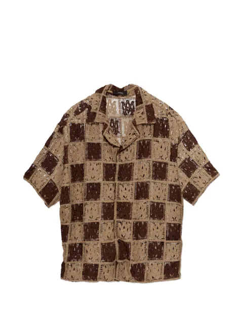 AMIRI MA Quad checkered crochet shirt