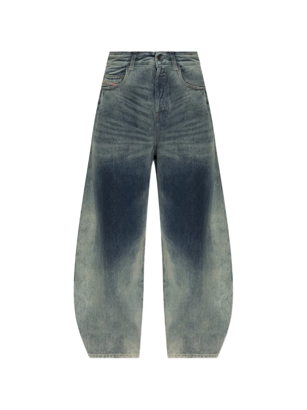 Diesel faded-effect wide-leg jeans - Blu
