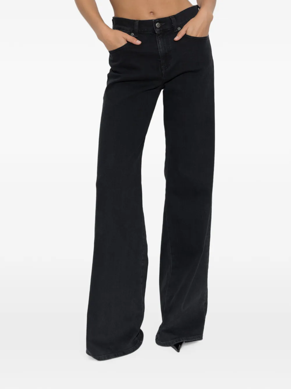 Diesel Flared jeans Zwart