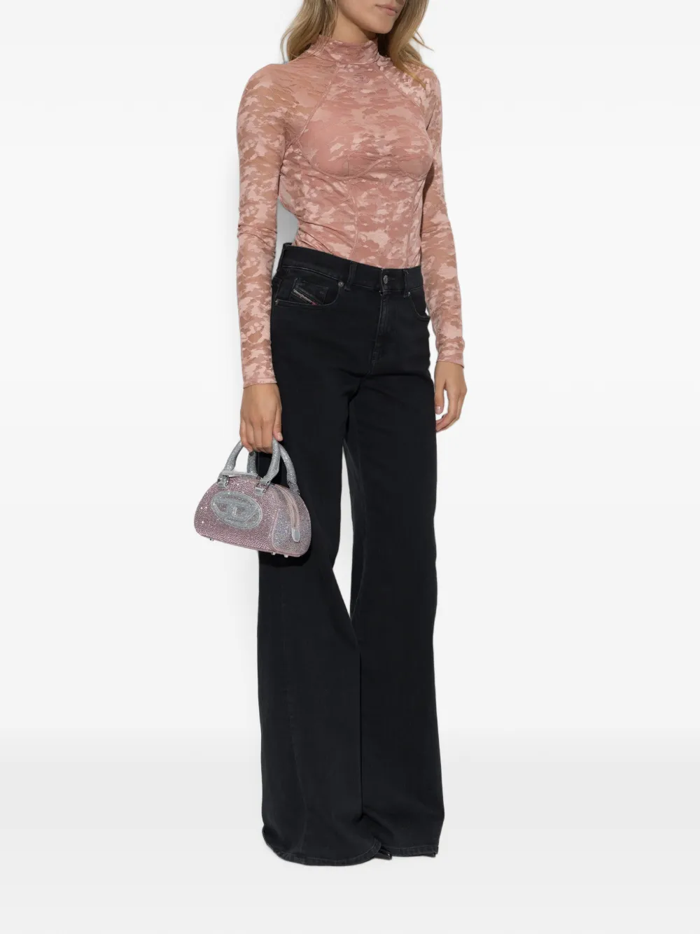 Diesel Flared jeans Zwart