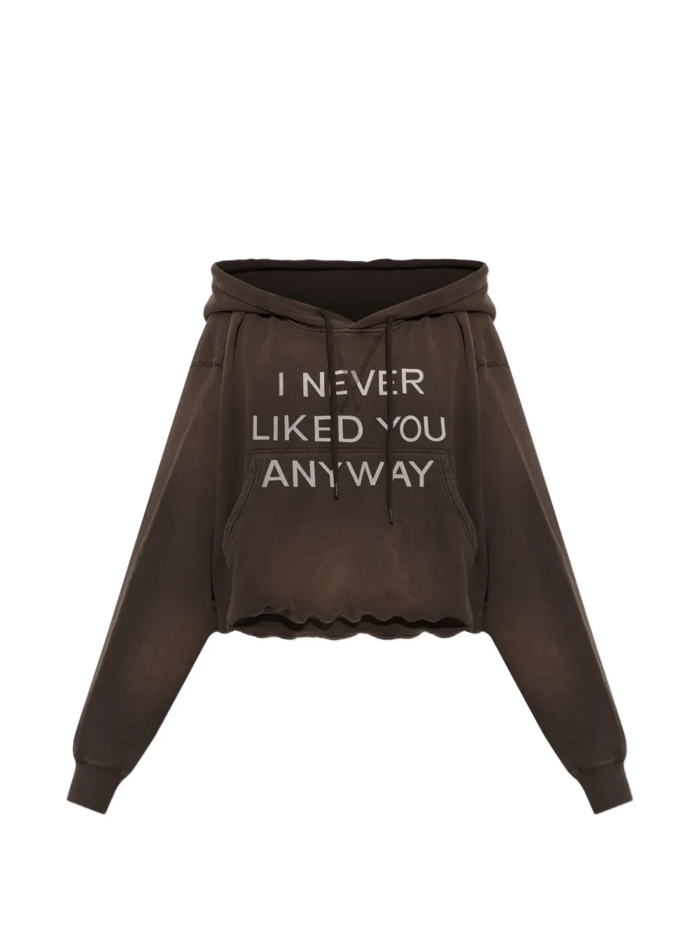 R13 cropped hoodie - Brown