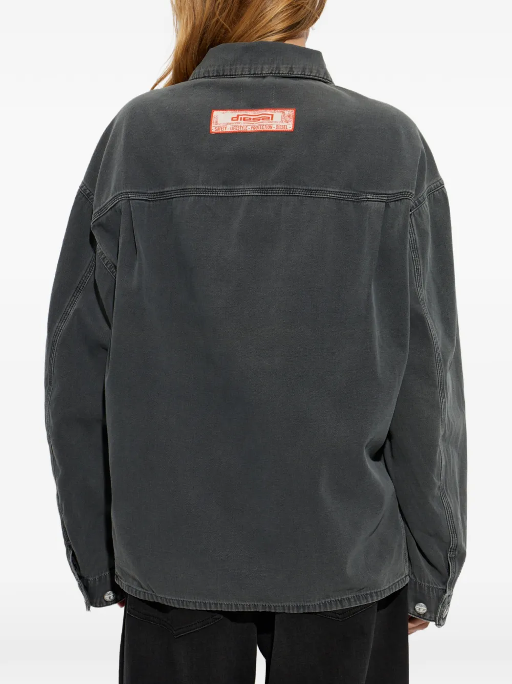 Diesel D-Stack-U jack met opgestikt detail Grijs