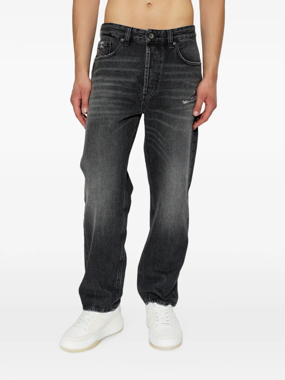 Diesel 2024 D-MACS gerafelde jeans Grijs