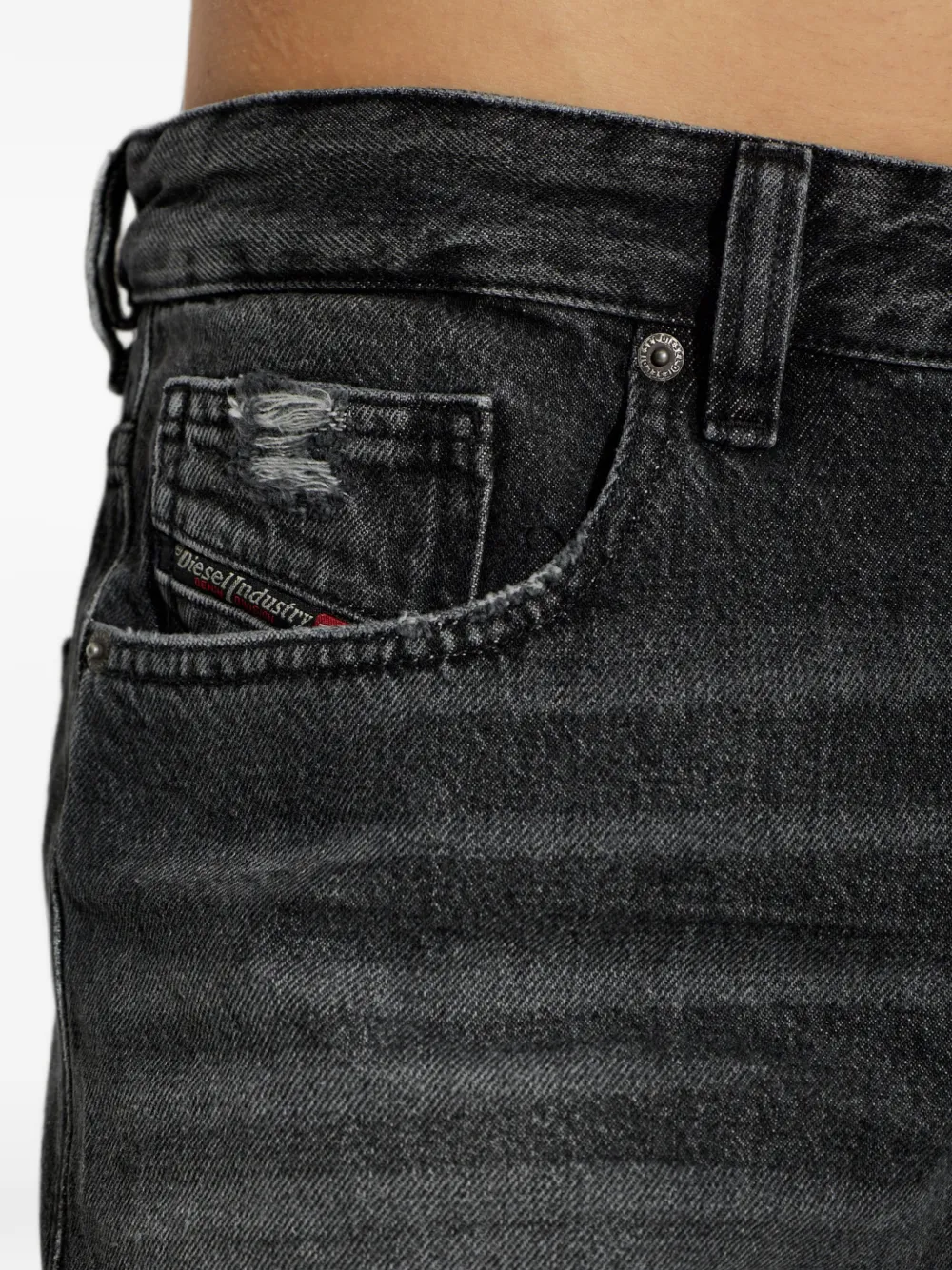 Diesel 2024 D-MACS gerafelde jeans Grijs
