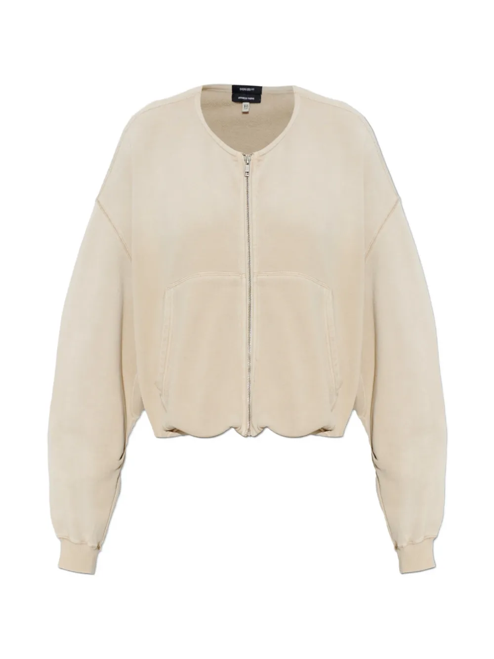 R13 zip-up oversized sweatshirt - Nude