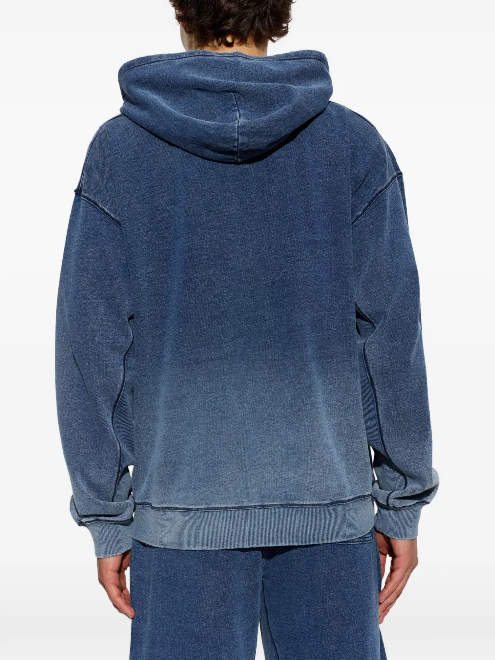 Diesel Hoodie met rits Blauw