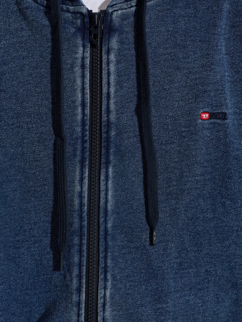 Diesel Hoodie met rits Blauw