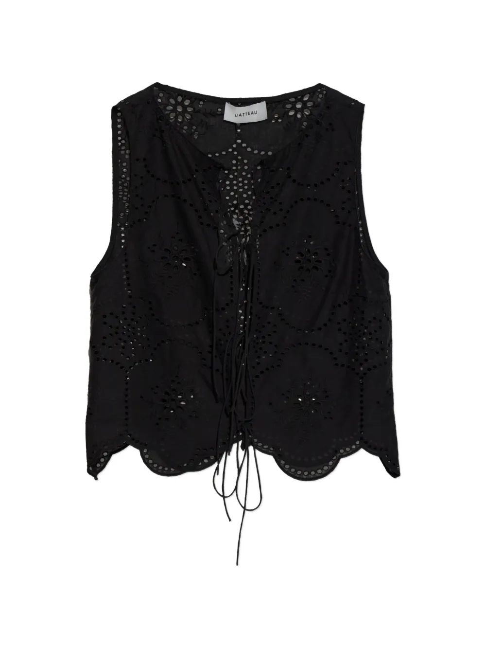 Matteau broderie-anglaise tie-fastening top