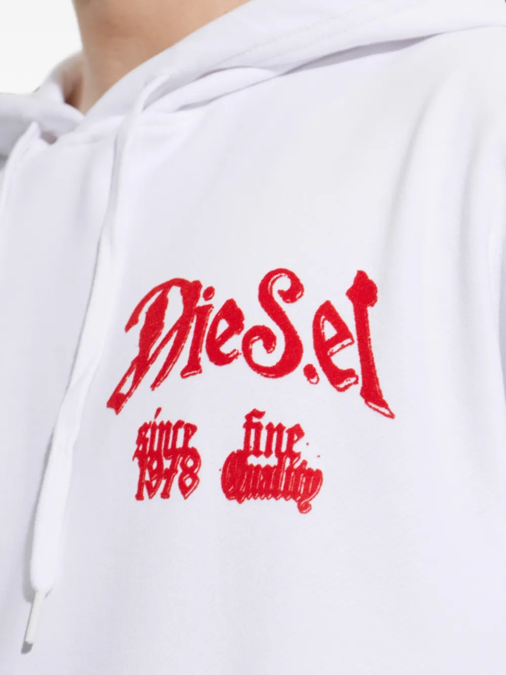Diesel Hoodie met logoprint en grafische print Wit