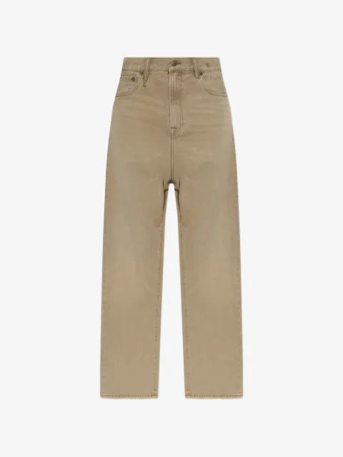 R13 logo-patch straight-leg jeans