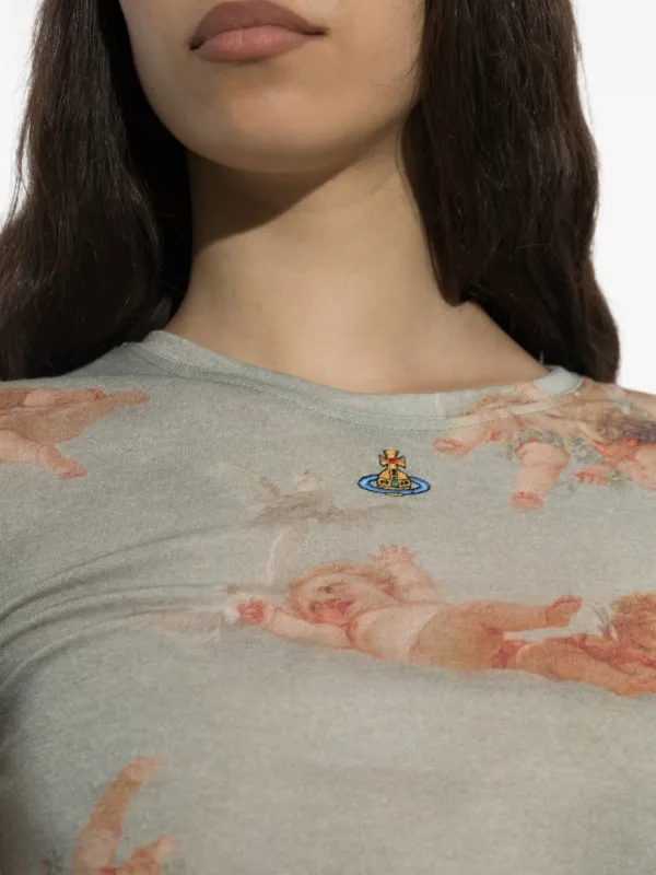 Vivienne Westwood Baby Peru cherub-print T-shirt | Grey | FARFETCH