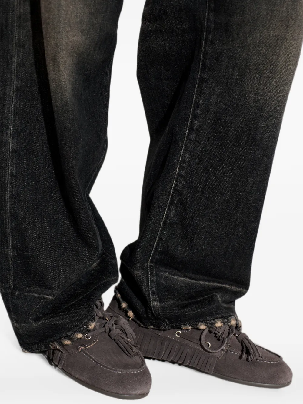 Posa Loafers met kwastje en franje Grijs