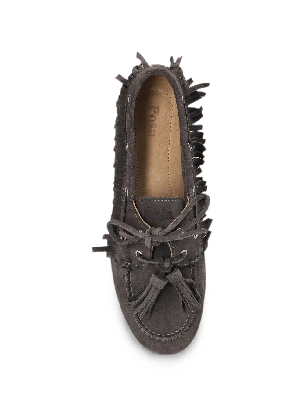 Posa Loafers met kwastje en franje Grijs