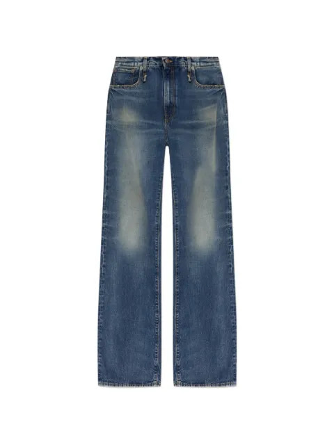 R13 faded wide-leg jeans