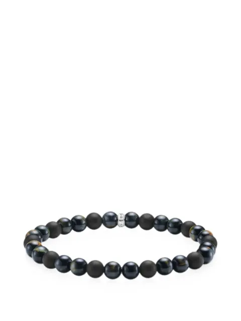 Thomas Sabo tiger-eye and obsidian beaded bracelet