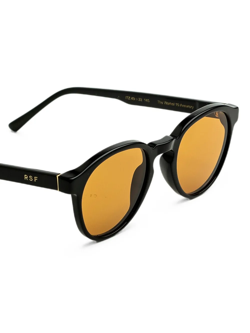 Retrosuperfuture x Andy Warhol Foundation The Warhol 10th Anniversary zonnebril met rond montuur Zwart