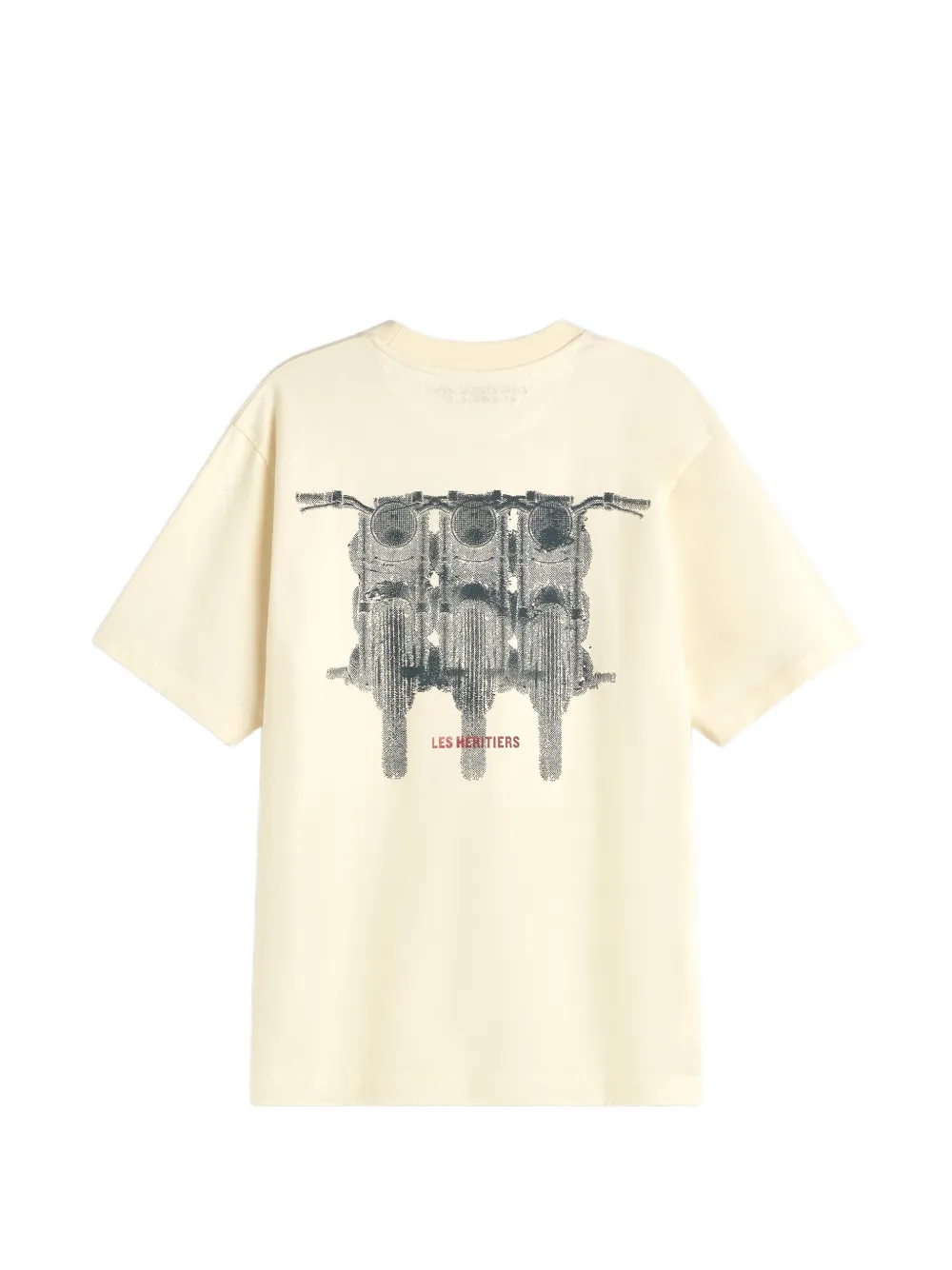 LES HÉRITIERS Operación Impala T-shirt met grafische print Beige